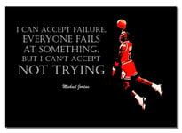 Inspirational Basketball Michael Jordan #3 A3 Unframed Train Hard Sport Player Quote Black and White Poster Motivation