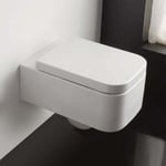Scarabeo Next Vegghengt toalett 550x350 mm, Sort - 830135
