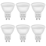 GU10 LED Light Bulbs 5W Equivalent to 50W Halogen Bulbs, Warm White 3000K, GU10 Spotlight Energy Saving Led Bulb, 420LM, Beam Angle 120°, No Flicker, No Dimmable, AC 85-265V, 6 Pack