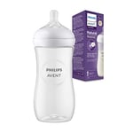 Philips Avent Biberon à Réponse Naturelle de 330 ml, sans BPA & Avent Lot de 2 tétines pour biberon à Réponse Naturelle 0% BPA, Débit 5 pour Bébé de 6 mois + (modèle SCY965/02)