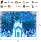 HD 7x5ft Ice Castle Backdrop for Princess Birthday Party Snow Cartoon Background Vinyl Banner Dessert Table Supplies BJZYPH71