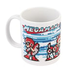 Grupo Erik Mega Man Mug en céramique | 35 cl / 350 ml / 334,5 g - 3,74 x 3,15 pouces / 9,5 x 8 cm | Tasse à café | Tasse à thé | Cadeaux cool | Cadeaux pour joueurs | Accessoires de bureau de jeu