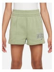 Nike Older Girls Trend Shorts - Green, Green, Size Xs=6-8 Years