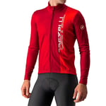 Castelli Traguardo FZ Long Sleeve Cycling Jersey - Pro Red / XSmall Red/Red