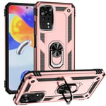 Xiaomi Redmi Note 11 Pro Military Armour Ring Case RoseGold