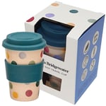 Emma Bridgewater Travel Mug Polka Dot Rice Husk 400ml Cup Boxed Dishwasher Safe