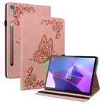 Läderfodral Fjärilar  Lenovo Tab P12 Rosa