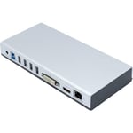 Docking Station USB-A/C HDMI & DVI Audio LAN Hub 6p USB-A