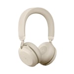 Jabra Evolve2 75, Link380a MS Stereo Beige, Evolve2 75 headset Beige MS, Link 380 BT adapter USB-A MS,1.2m USB-C to USB-A cable, carry pouch, warranty and warning (safety leaflets)