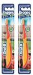 2x Oral-B Disney Cars Stages Toothbrush - 5-7 Years - Soft