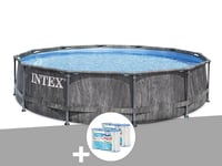 Kit piscine tubulaire Intex Baltik ronde 5,49 x 1,22 m + 6 cartouches de filtration
