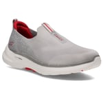 Skechers Men's Go Walk 6 Slip Gray/Red Low Top Sneaker Shoes Footwear walk Ru