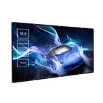 Docooler 150'' Projector Screen Widescreen 16:9 HD 4K 150 Inch Foldable Anti-Crease Portable Projection Screen Indoor Outdoor Projector Movies Screen for Home Office