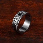 Ring - Nordisk Mytologi - Runor med tvinnad tråd Silver #10