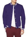 Urban Classics Men's College Sweatjacket Jacket, Purple (Purple 00195), Small