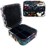 Kate Spade New York Black Travel Jewelry Case, Small Jewelry Box to Organize Rings, Necklaces, Earrings, Fall Floral