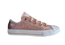 Converse All Star Ox Dusk Pink Glitter Trainers Size Junior UK 2 /EUR 34 / 21cm