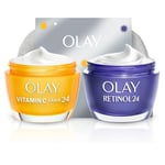 Olay Regenerist Face Cream & Retinol24 Night Cream Gift Set for Women, 50ml