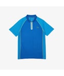 Lacoste Mens Tennis Recycled Ultra-Dry Polo Shirt in Blue Cotton - Size Small