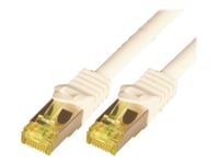 M-Cab - Patch-Kabel - Rj-45 (Hane) Till Rj-45 (Hane) - 1 M - Sftp, Pimf - Cat 7 - Halogenfri, Formpressad, Hakfri - Vit
