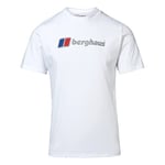 Berghaus Men's Organic Big Classic Logo T-Shirt, Pure White, XS