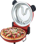 Sirge Osolemio Four à pizza 1200 W - 400 °C - [Pierre Réfractaire noire] - 30 cm - cuit les pizzas en 5 minutes - Double résistance - Minuteur 15min
