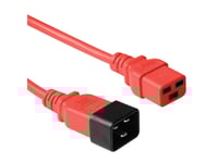 Microconnect - Strömkabel - Iec 60320 C20 Till Iec 60320 C19 - 3 M - Röd