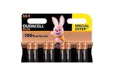 Duracell Batteri Plus Power AA alkaline - 8stk/pak
