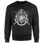 Harry Potter Hogwarts House Crest Sweatshirt - Black - S - Noir