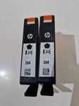 UNBOXED HP 364 Black X 2 Ink Cartridges, Genuine HP 364 Black Without Outer Foil