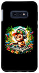 Coque pour Galaxy S10e Monkey Casque de DJ amusant pour homme, femme, enfant