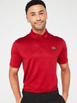 Lacoste Golf All over Print Polo Shirt - Dark Red, Dark Red, Size M, Men