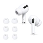 kwmobile 6x Replacement Ear Tips Compatible with Apple AirPods Pro - Silicone Tips for Earphones - White