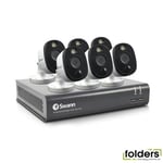 Swann 8ch 1080p dvr kit with 6 x 1080p pir with warning spot lights cameras
