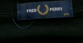 Fred Perry Mens Black Twin Tipped Polo Size UK XXL 48 - 49" Chest M3600 R65