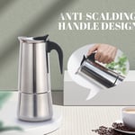 Coffe Maker Food Grade Portable Stainless Steel Moka Pot For Home&Outdoor Cam✿