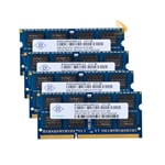 Nanya 4x 8GB 2Rx8 PC3L-12800S DDR3L 1600Mhz 1.35V SODIMM RAM Laptop Memory #DD2