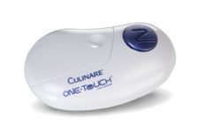 Culinare C50600 One Touch Electronic Tin Opener, White, Plastic/Stainless Steel, Automatic Can Opener, Battery Operated/Hands-Free Use/Magnetic Lid Removal, Batteries Not Included