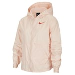 Nike Girl’s Windbreaker Training Jacket Peach Pink Sz XL New CJ7558 664