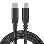 BIBTIM Câble chargeur USB C vers USB C 2M, 60W USB 2.0C câble de charge rapide compatible MacBook iPad Air 4 Galaxy S22 S21 Ultra S20 mi 11 Note 10 Pixel 6 5 4a Huawei Xiaomi Nintendo Xbox PS5