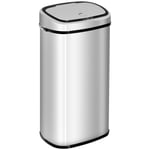 Sensor Bin 68 L Stainless Steel Dustbin Automatic Open Silver No Touch Waste Bin