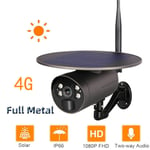 HAWK LI Outdoor 1080P camera, wireless WiFi/4G Solar Powered network camera with solar charge, monitoring function, night vision, Two Way Audio, IP66 Waterproof, 64G TF Card included (4G)
