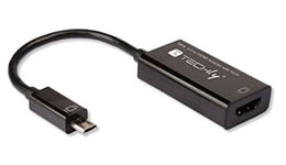 Techly icoc mhl-hdmi3 Micro USB HDMI Noir Adaptateur de Cable – Adaptateur pour Cable (Micro USB, HDMI, mâle/Femelle, Noir, 25 – 150, 4096 x 3112 Pixels)