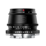 Objectif de mise au point manuelle 35 mm F1.4 APS-C pour appareils photo à monture Sony E/Fujifilm M4/3 A9 A7III A6600 A6400 X-T4 X-T3 X-T30, monture Canon M