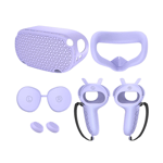 For Meta  Quest2 Silicone Host  Case 5-Piece Set Non-Slip and -Drop VR1565