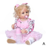 Original New Design Hand Rooted Curly Hair Realistic Baby Touch Blonde Browneyes
