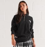 SuperDry City College Oversized Half Zip Track Top Size 8-10 XS Extra Small