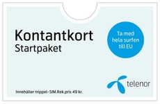 Telenor Startpaket Kontantkort - Ta med hela surfen till EU