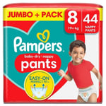 Pampers Baby-Dry Nappy Pants Size 8 (17kg+) Jumbo Pack (44 per pack)