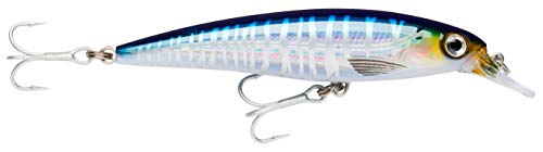 Rapala X-Rap Saltwater Lure with Two No. 2 Hooks, 1.2-2.4 m Swimming Depth, 12 cm Size, Wahoo UV